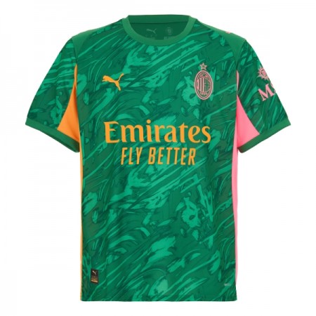 Jalkapallo Peliasut AC Milan Maalivahti 2025-26 Vihreä Lyhythihainen